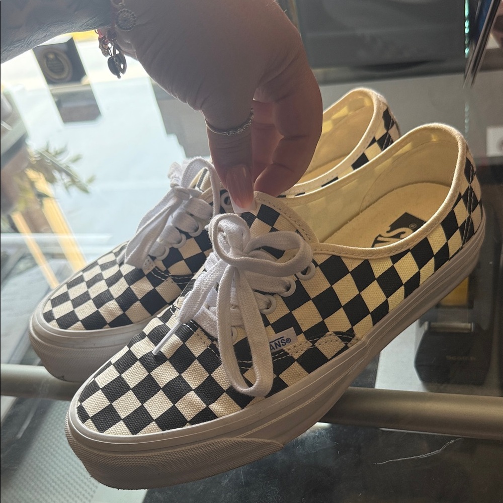 Vans Black and White Checkerboard Shoes